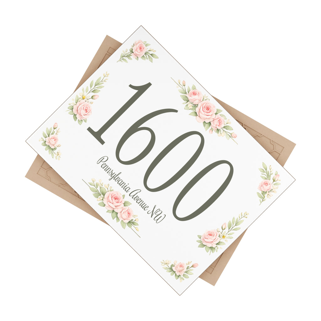 Personalized Ceramic House Number Plaque with Pink Flowers – C57