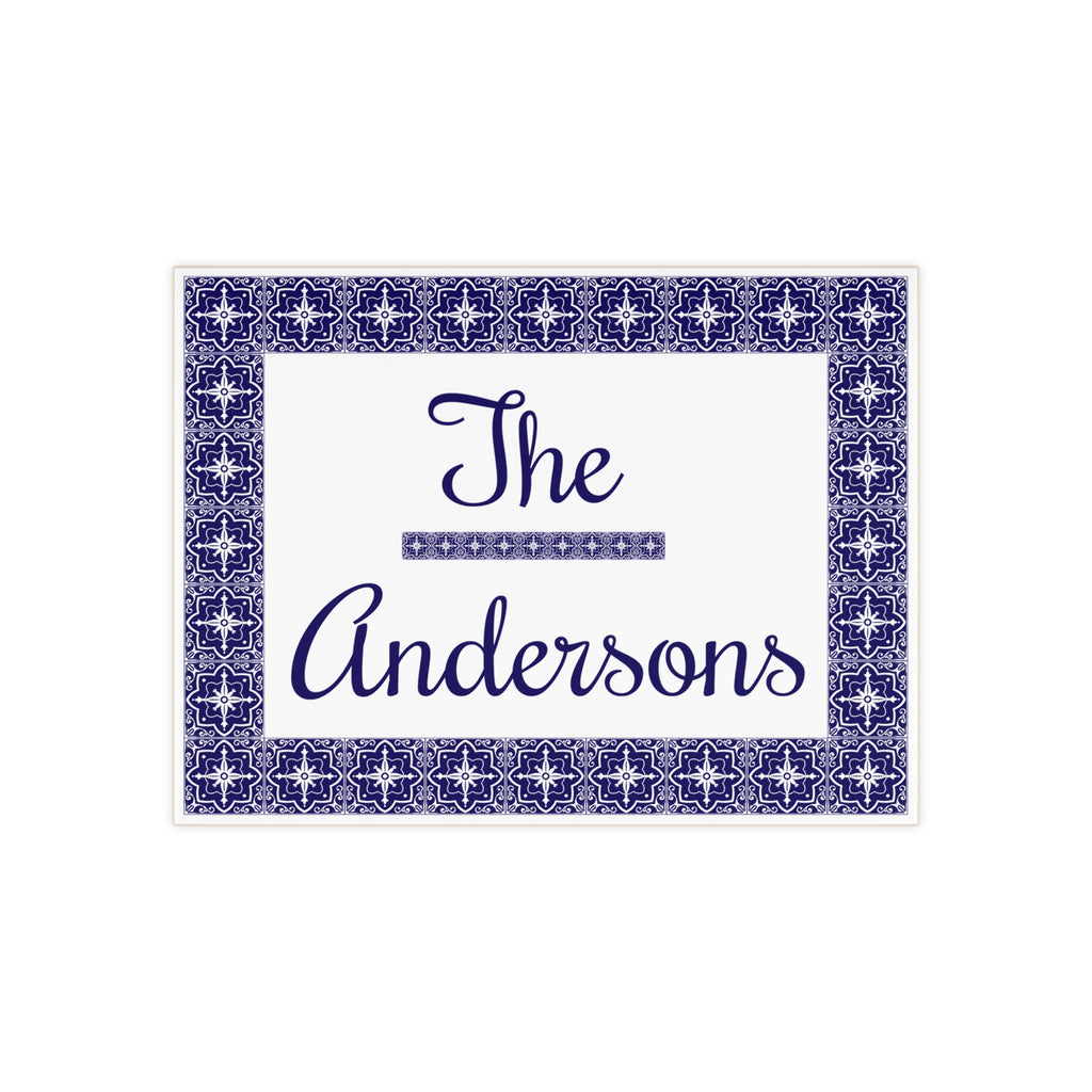 Personalized Family Name Ceramic Plaque – S24