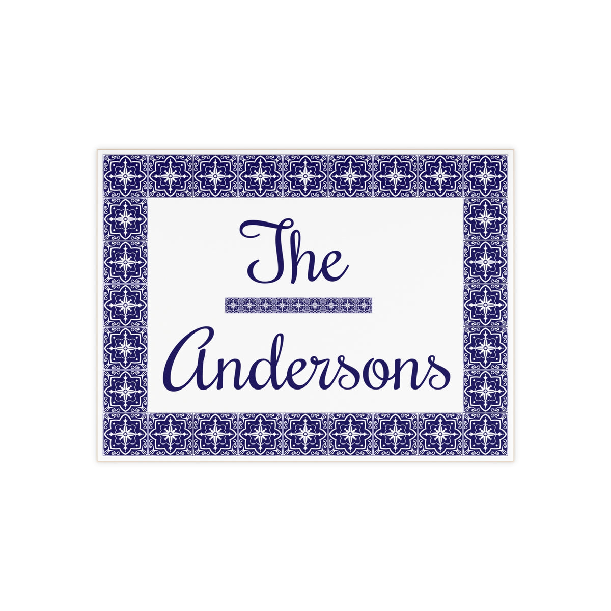 Personalized Family Name Ceramic Plaque – S24