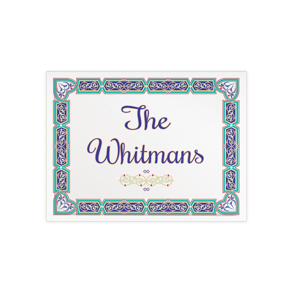 Personalized Family Name Ceramic Plaque – S1
