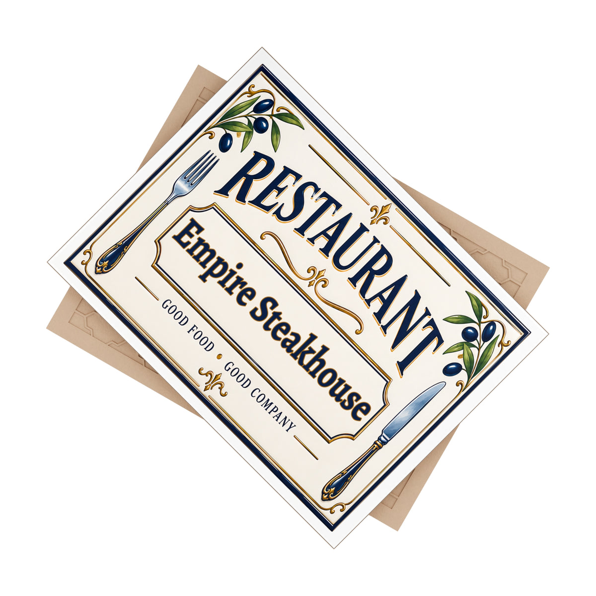 Custom Restaurant Sign – Personalized Ceramic Business Plaque - SE9