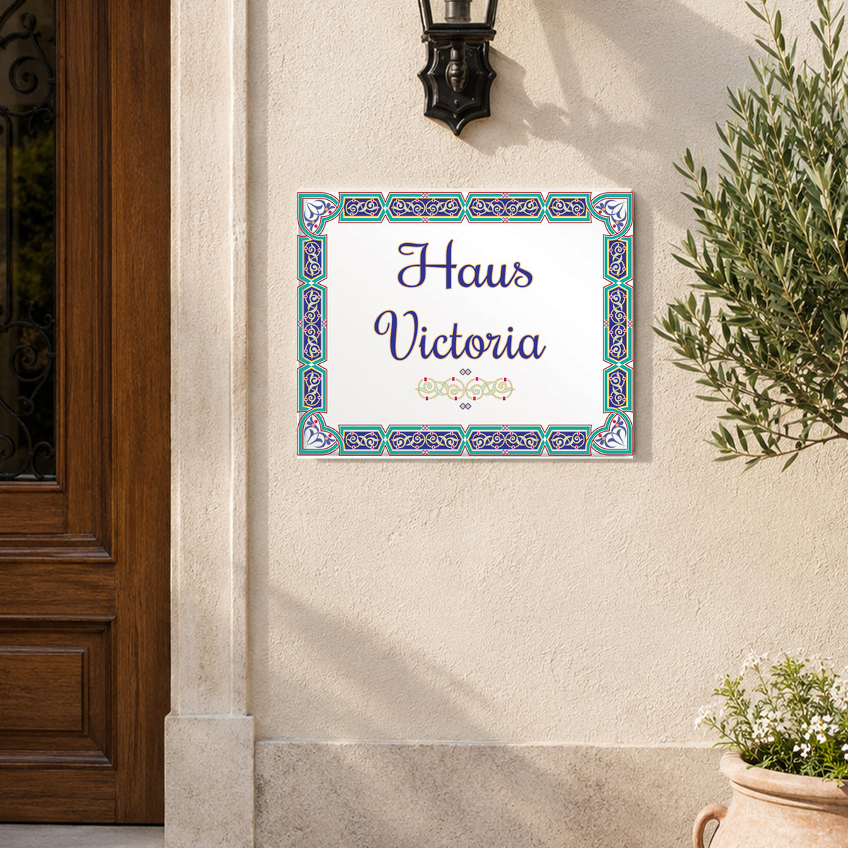 Personalized Family Name Ceramic Plaque – S1