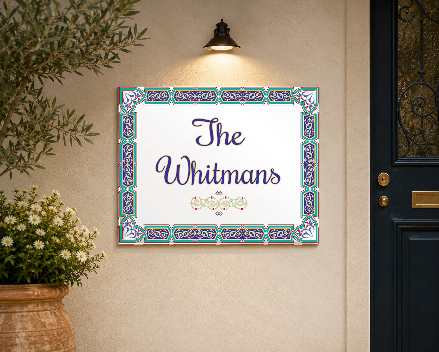Personalized Family Name Ceramic Plaque – S1