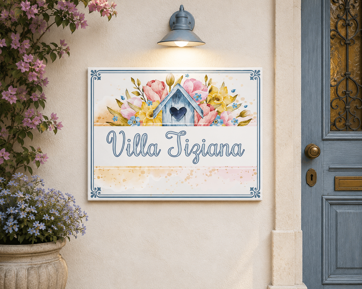 Personalized Family Name Ceramic Plaque – S2