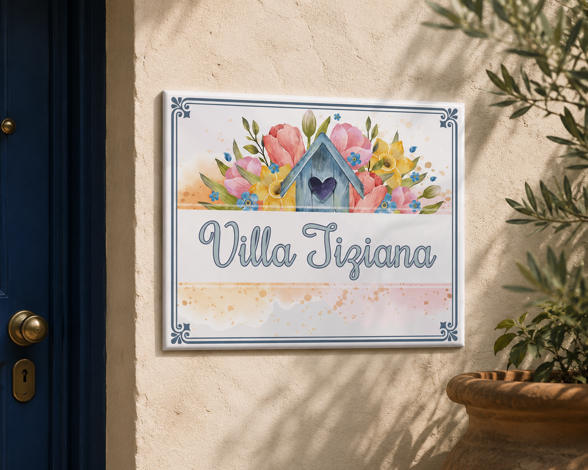 Personalized Family Name Ceramic Plaque – S2