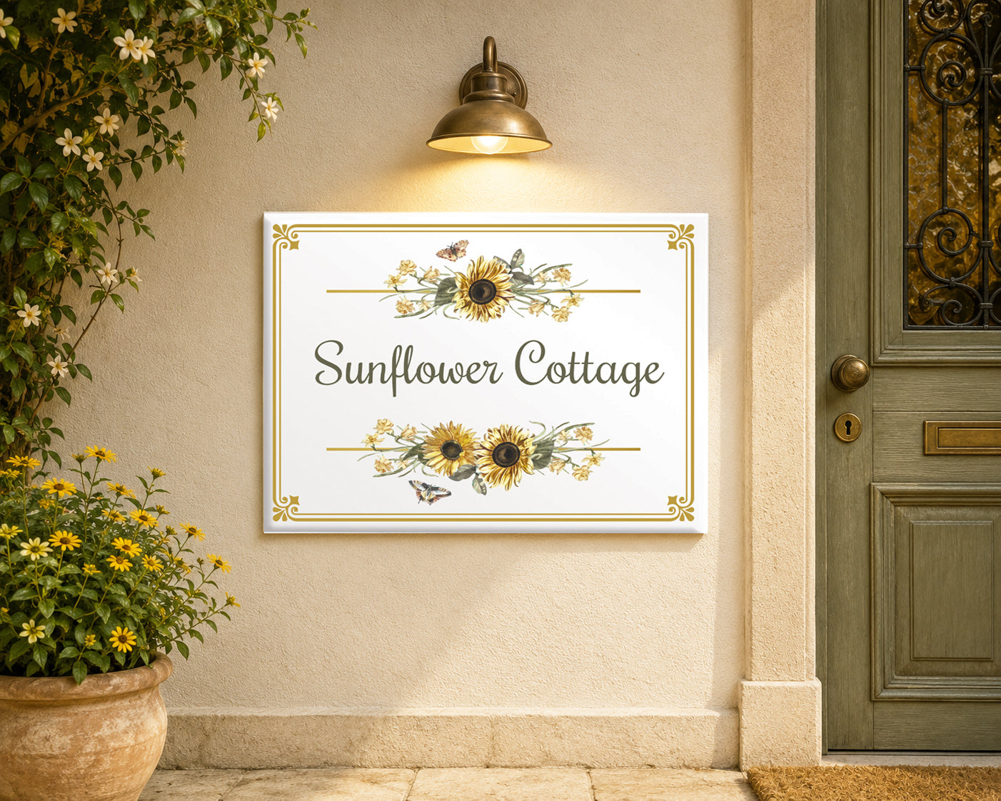 Personalized House Name Ceramic Plaque - S3