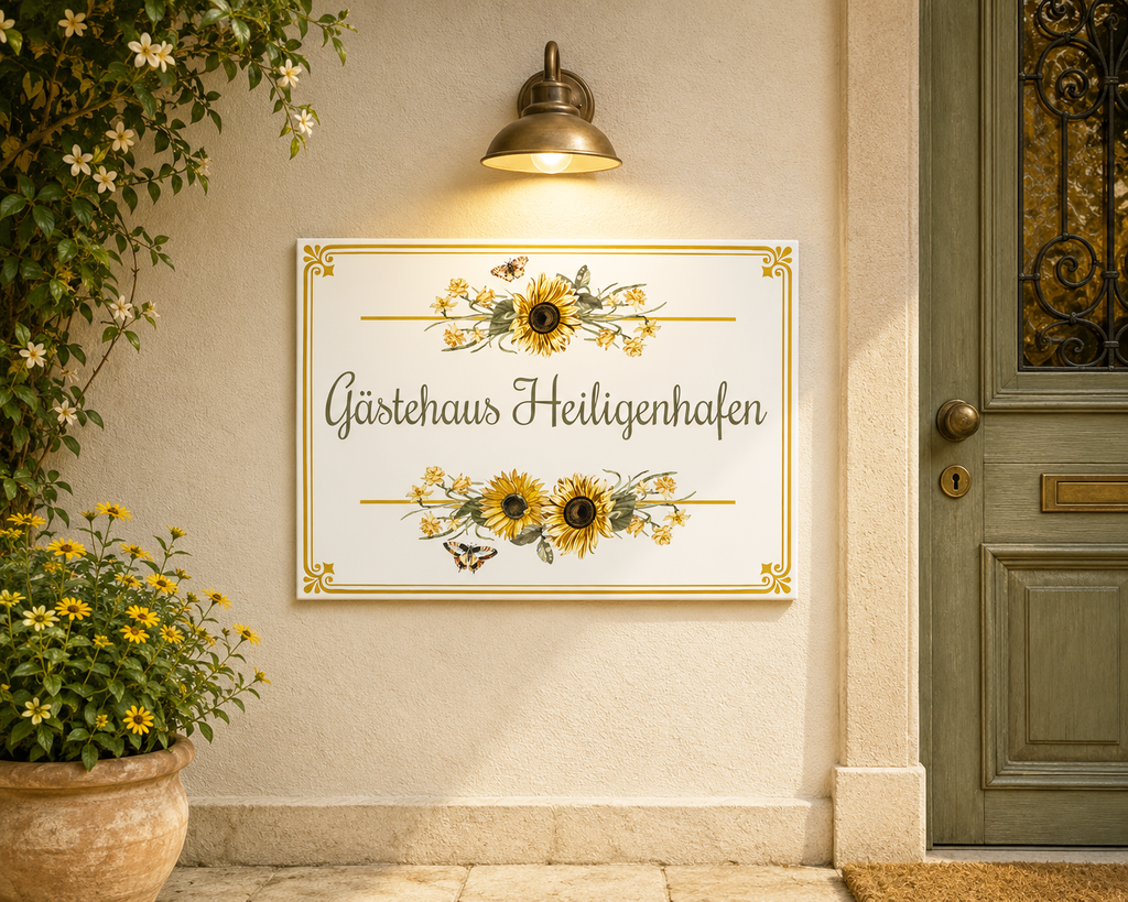 Personalized House Name Ceramic Plaque - S3