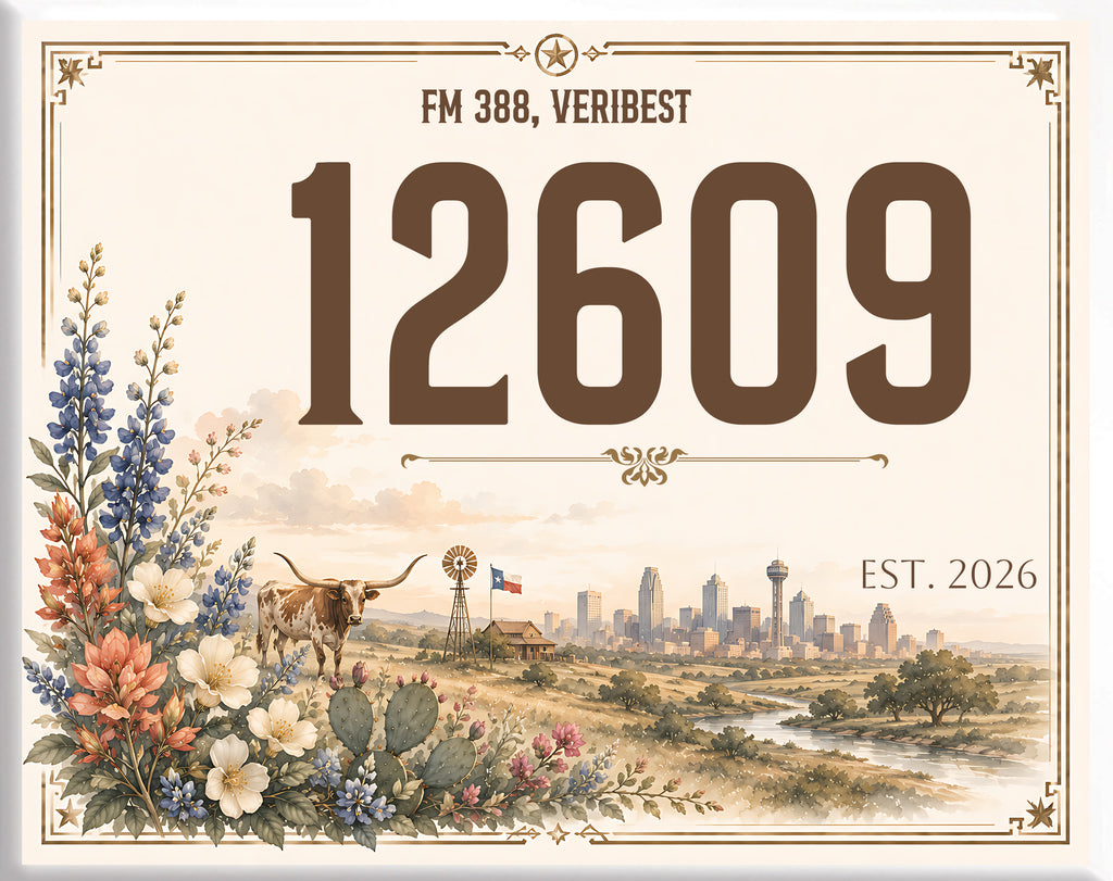 Personalized House Number Plaque - Custom House Name Ceramic Plaque S34
