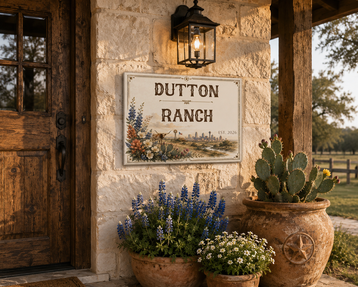 Personalized House Number Plaque - Custom House Name Ceramic Plaque S34