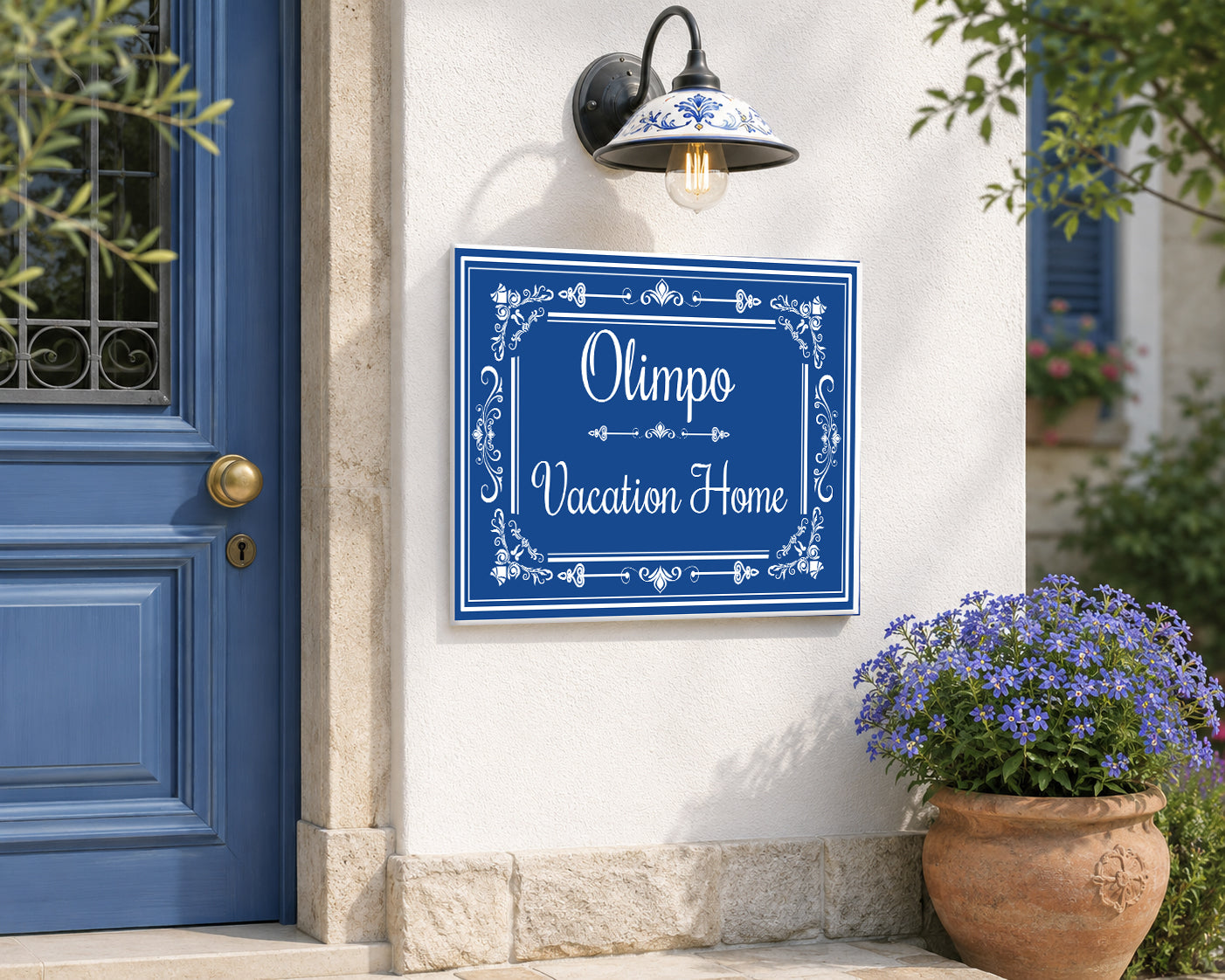 Personalized House Name Plaque | Custom Ceramic House Sign - D1