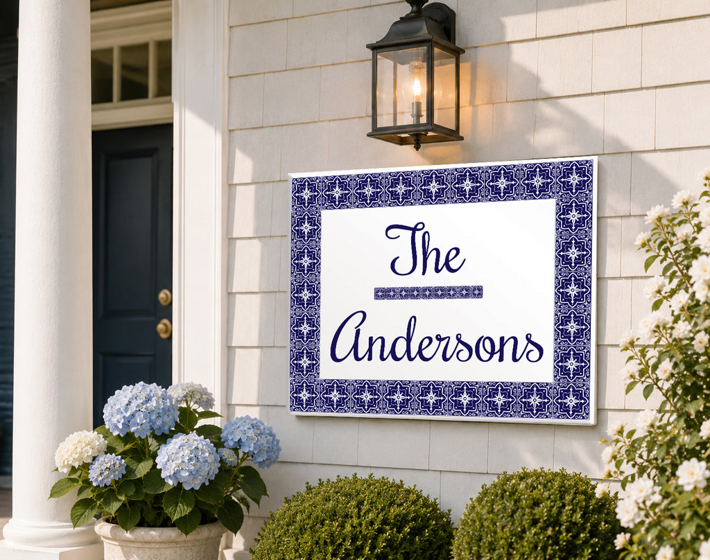 Personalized Family Name Ceramic Plaque – S24