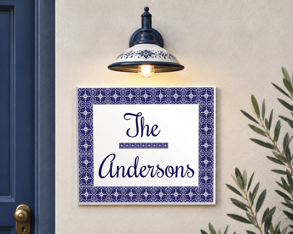 Personalized Family Name Ceramic Plaque – S24