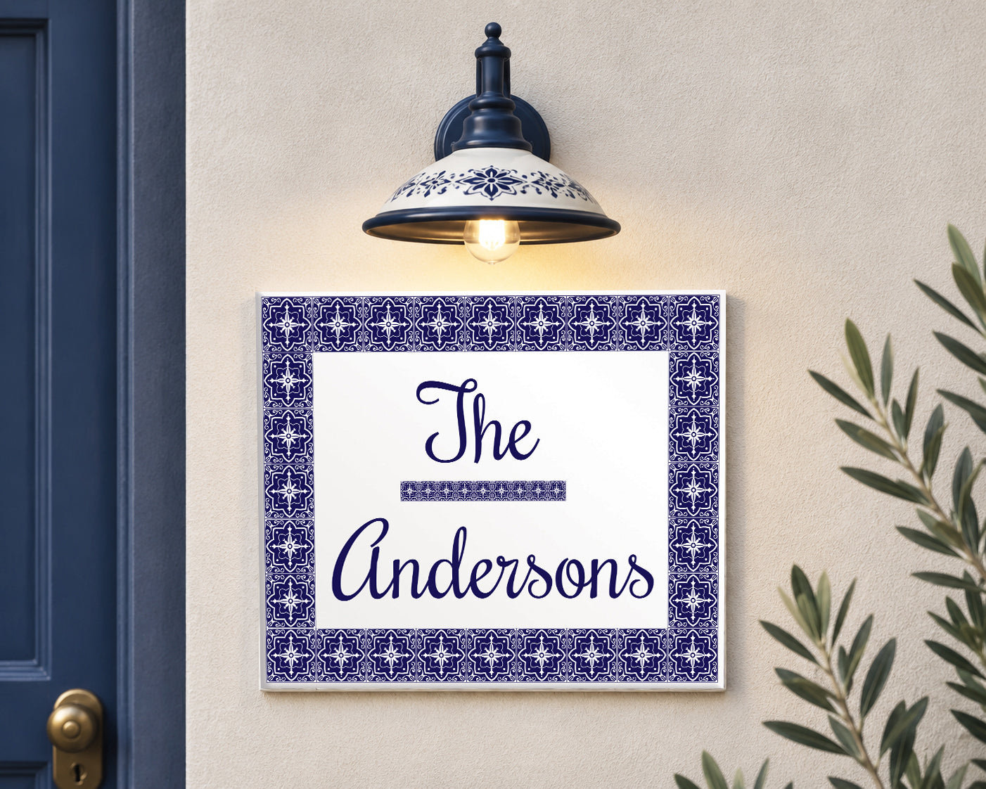 Personalized Family Name Ceramic Plaque – S24