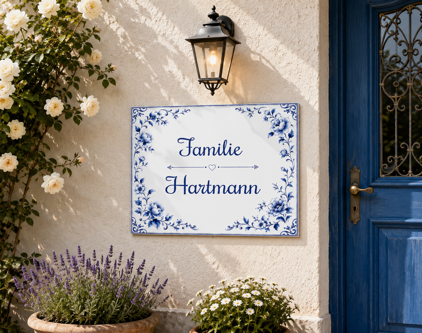 Personalized Family Name Ceramic Plaque | House Number Co