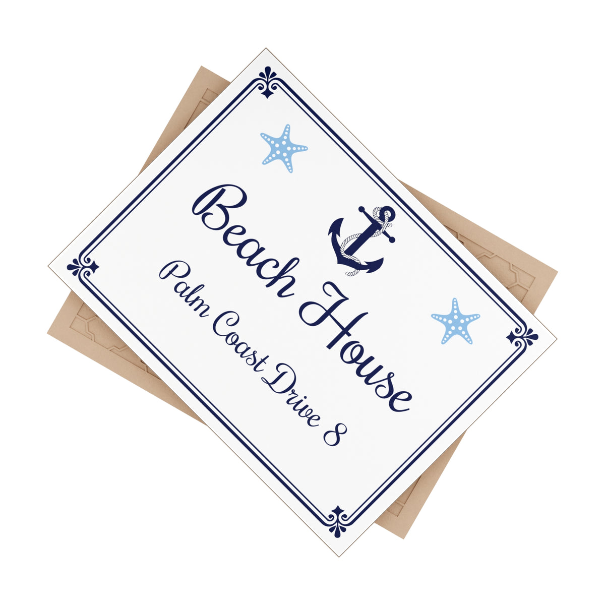 Personalized House Name Nautical Ceramic Plaque - S9