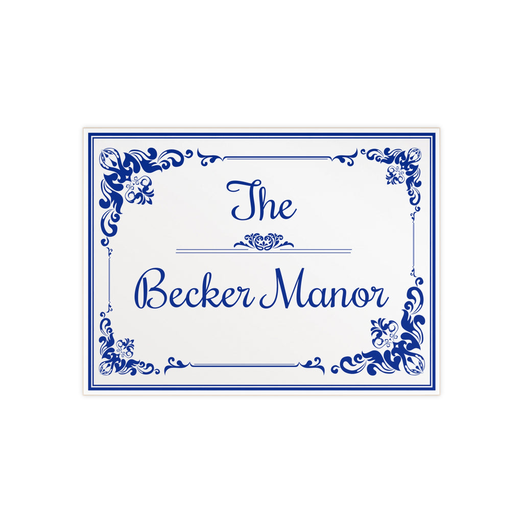 Personalized Family Name Ceramic Plaque – S8