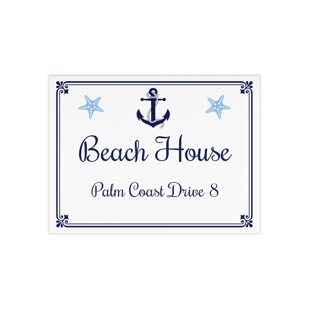 Personalized House Name Nautical Ceramic Plaque - S9