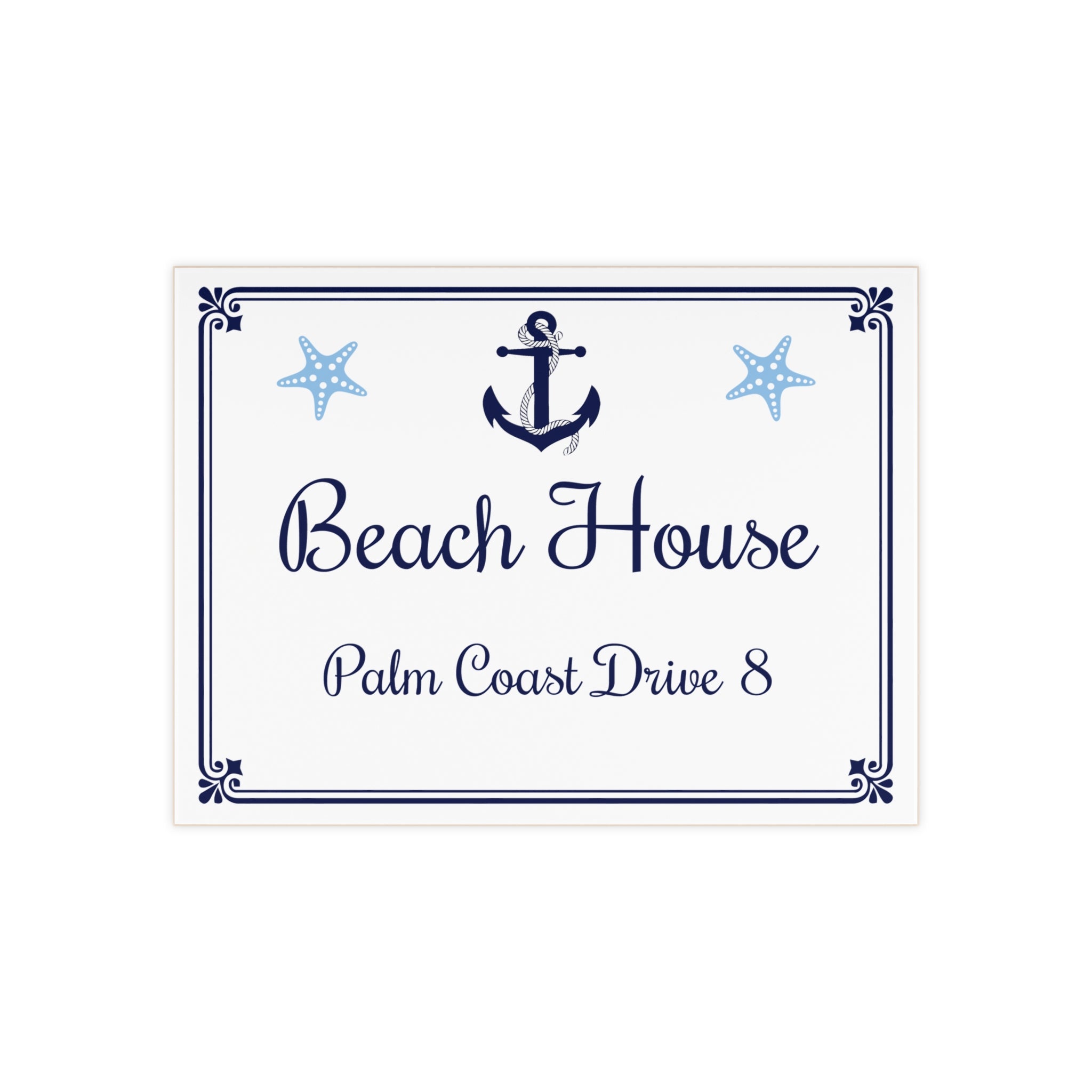 Personalized House Name Nautical Ceramic Plaque - S9